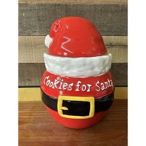 Cookies For Santa Holiday Cookie Jar (Real Home) Earthenware